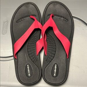 Okabashi Black and Pink Sandals